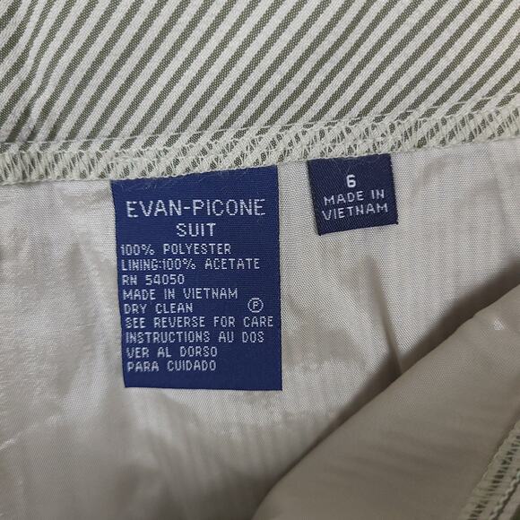 Evan Picone Women's 2pc Pant Suit Set Sz 6 Loden Ivor Office Corpcore NWT - Picture 4 of 16
